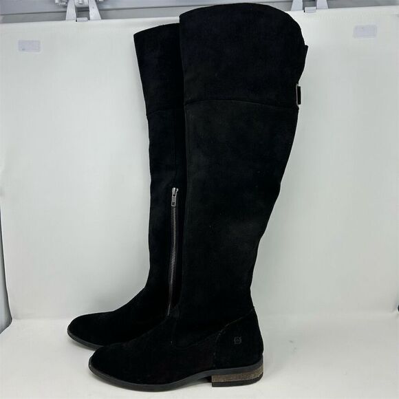 Born Women's Over the Knee Black Leather Tall Boots Size 7 Fall Winter Chic - Picture 6 of 13